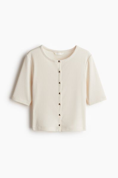Ribbed jersey cardigan