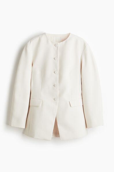 Collarless blazer
