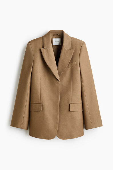 Long twill blazer