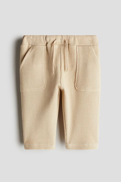 Waffled cotton joggers