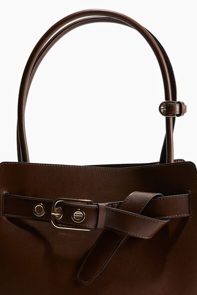 Strap-detail tote bag