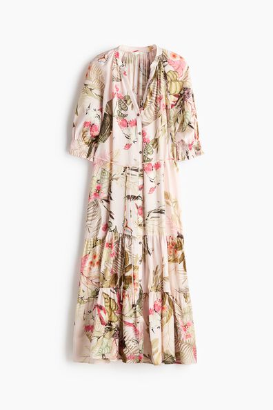 Tie-belt midi dress
