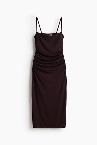 Gathered strappy dress