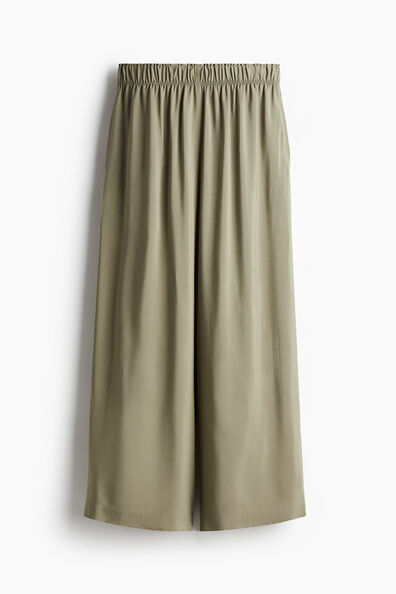 Cropped pull-on trousers