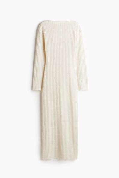 Hole-patterned maxi dress