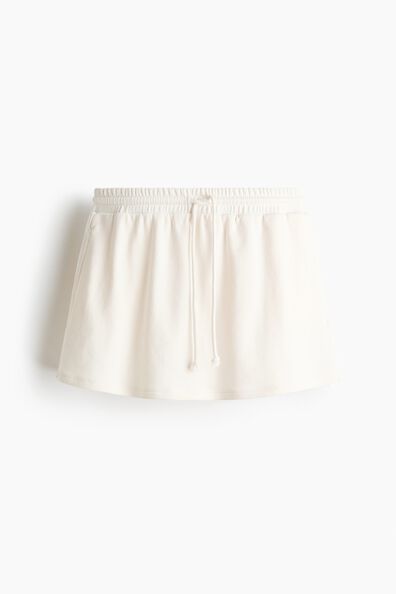 Pleat-detail sweatshirt skort