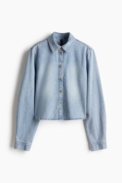 Short denim shirt