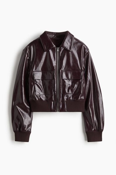 Coated bomber jacket