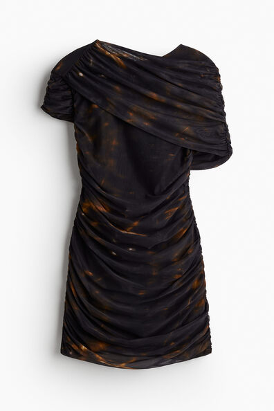 Draped mesh dress