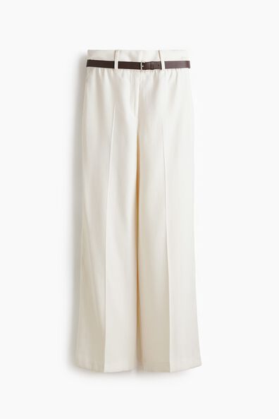 Belted tailored trousers