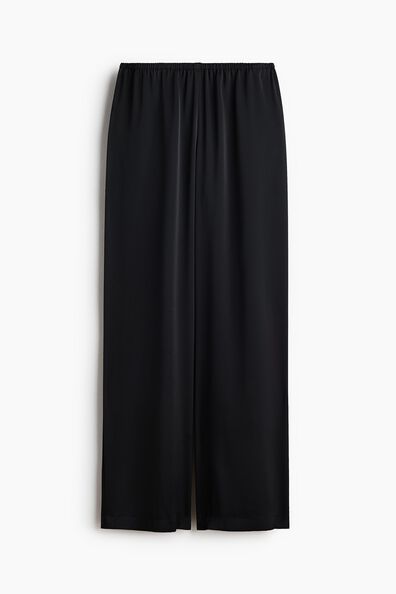 Wide satin trousers