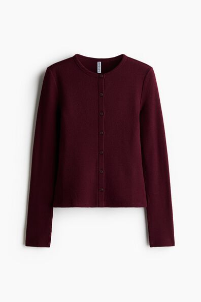 Waffled cardigan