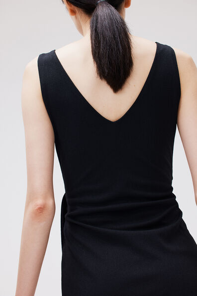 Textured wrap dress