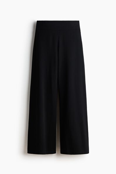 Flared jersey trousers