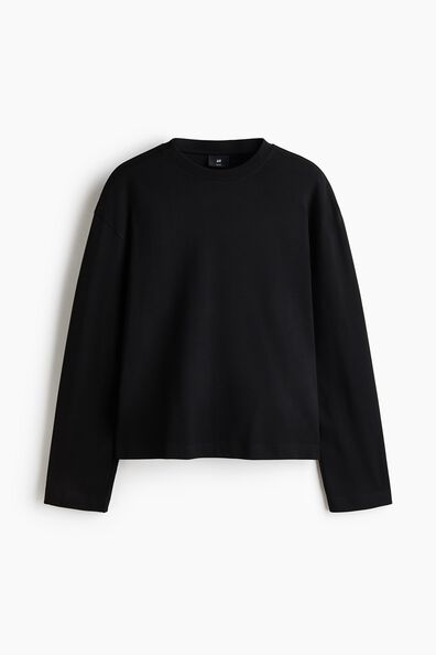 Relaxed Fit Long-sleeved interlock T-shirt