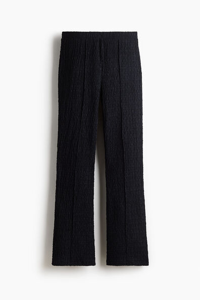 Textured jersey trousers