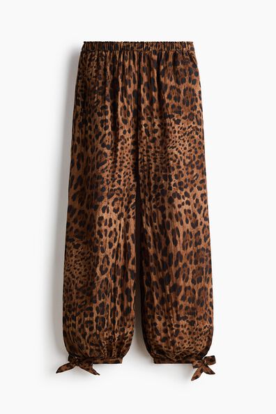 Tie-detail balloon trousers
