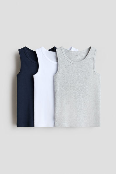 3-pack cotton vest tops