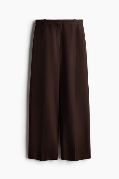 Tailored linen-blend trousers