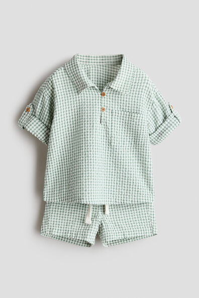 2-piece cotton seersucker set