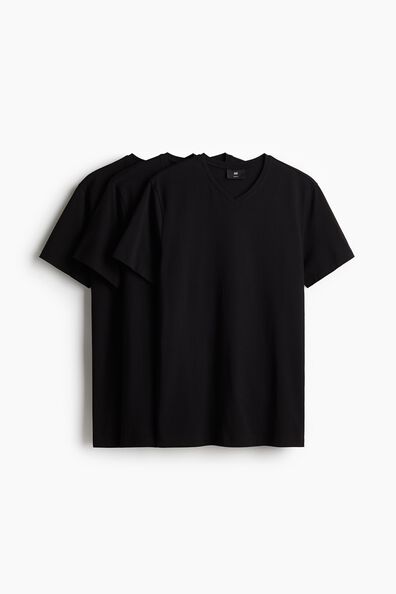 3-pack Slim Fit V-neck T-shirts