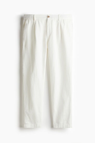 Regular Fit Linen-blend trousers