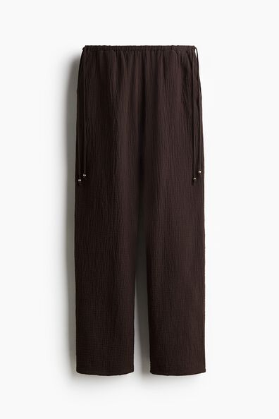 Wide drawstring trousers