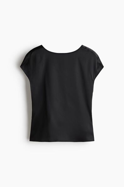 Cut-out satin top