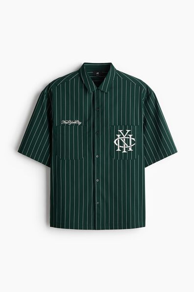 Regular Fit Embroidered-motif shirt