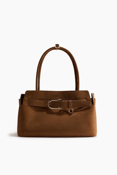 Strap-detail tote bag