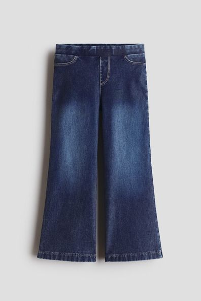 Wide denim-look trousers