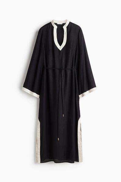 Tie-belt tunic dress