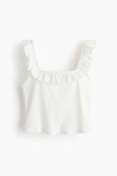 Frill-trimmed vest top