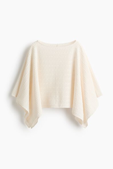 Textured-knit cape top