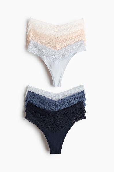 10-pack lace thong briefs