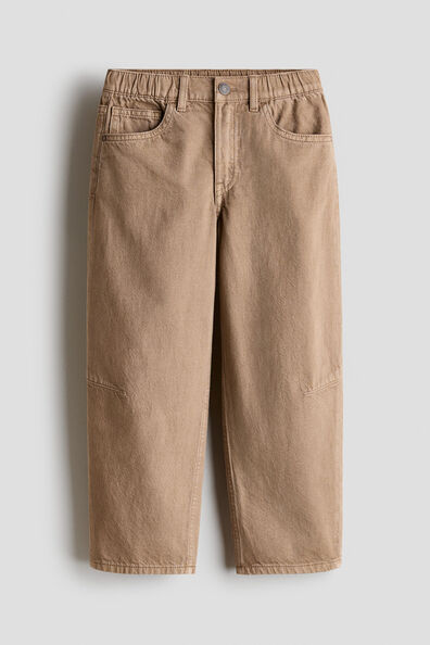 Twill barrel trousers