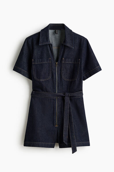 Denim playsuit