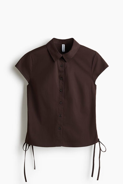 Drawstring-detail shirt