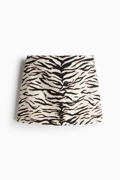 Twill mini skirt