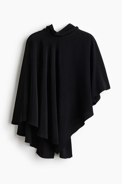 Asymmetric cape blouse