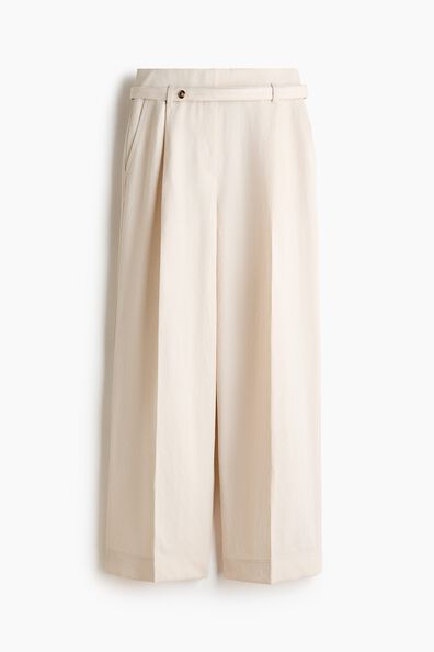 Wide belted trousers