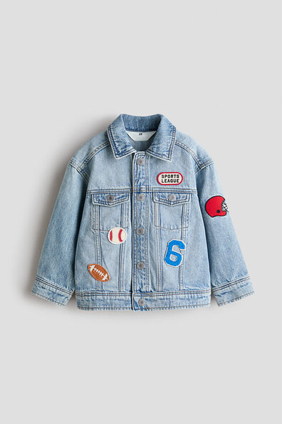 Motif-detail denim jacket