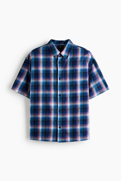 Loose Fit Short-sleeved cotton shirt