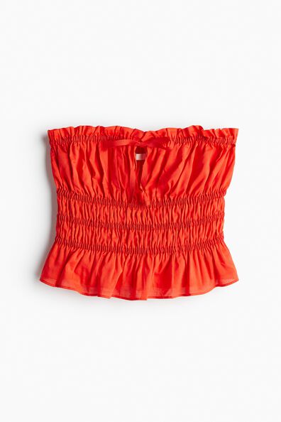 Smocked bandeau top