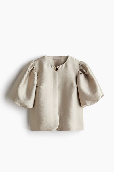 Balloon-sleeved blouse