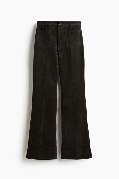 Flared corduroy trousers