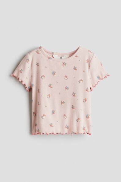 Ribbed cotton jersey top