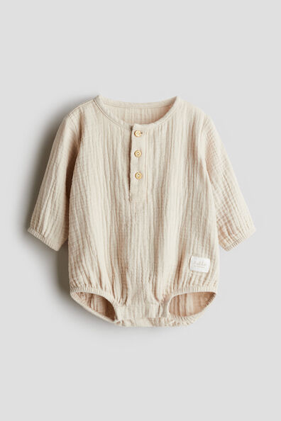 Cotton muslin romper suit