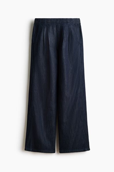 Denim pull-on trousers