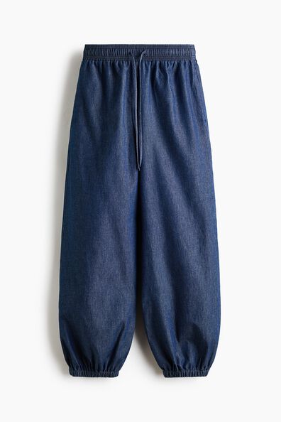 Denim balloon trousers